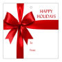 Square Large Present Ribbon Christmas To From Hang Tag